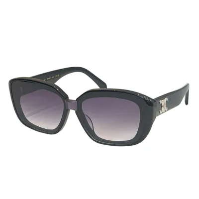 Celine square frame glasses black gold/black silver/brown leopard/black leopard/black ivory color Size 54口18-145