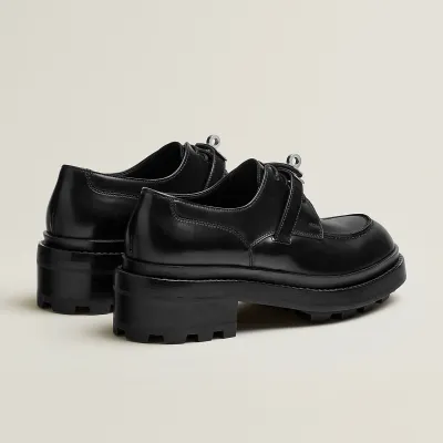 HERMES First Black Loafers