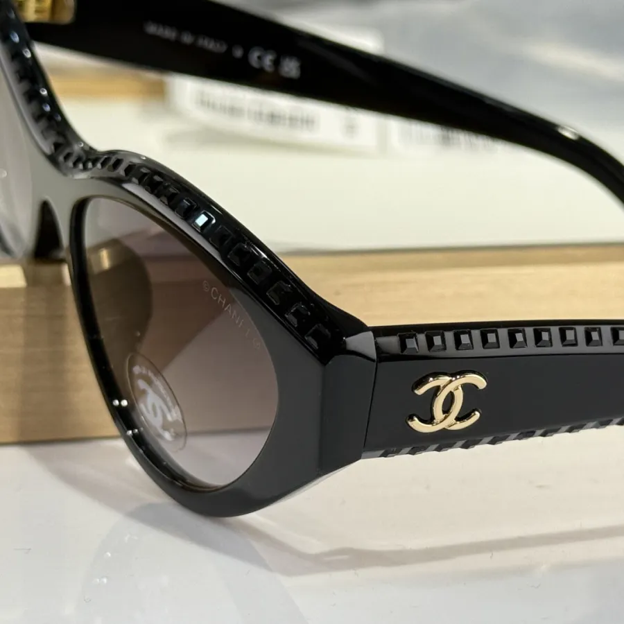 CHANEL glasses black color size 56口17-140