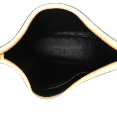 Prada Medium Arque Shoulder Bag White Soft Calfskin Leather Gold Hardware