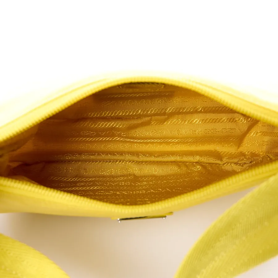 Prada Mini Re-Edition 2000 Bag Ananas Tessuto Nylon & Saffiano Leather Silver Hardware