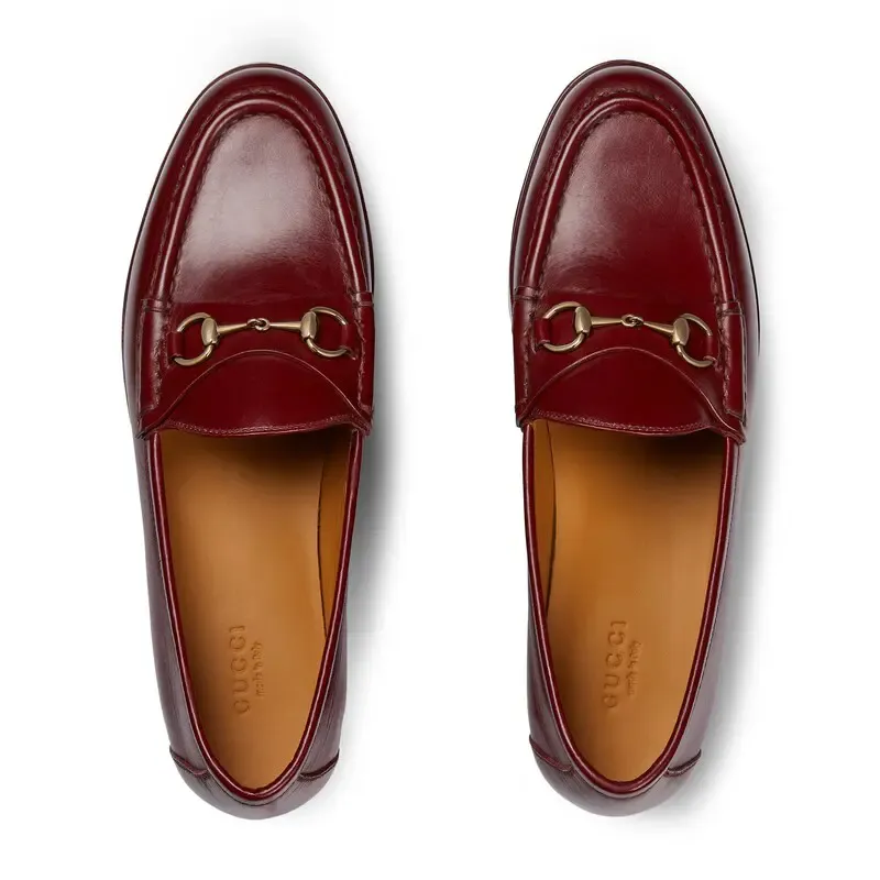 Gucci red thick bottom loafers