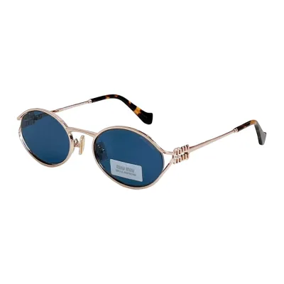Miu Miu Oval glasses tawny/blue rose gold/brown/pink/silver/black/blue silver color Size 54口21-125