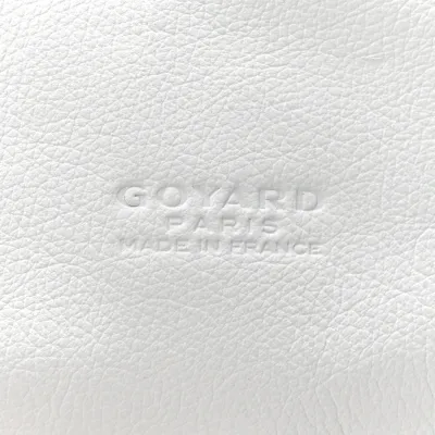 Goyard Saint Leger Soft Briefcase Backpack MM White Goyardine Canvas Silver Hardware