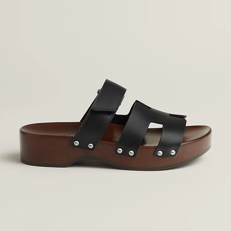 HERMES Sapatilhas Kos Sapatilhas de salto alto Sandália de salto alto Preto