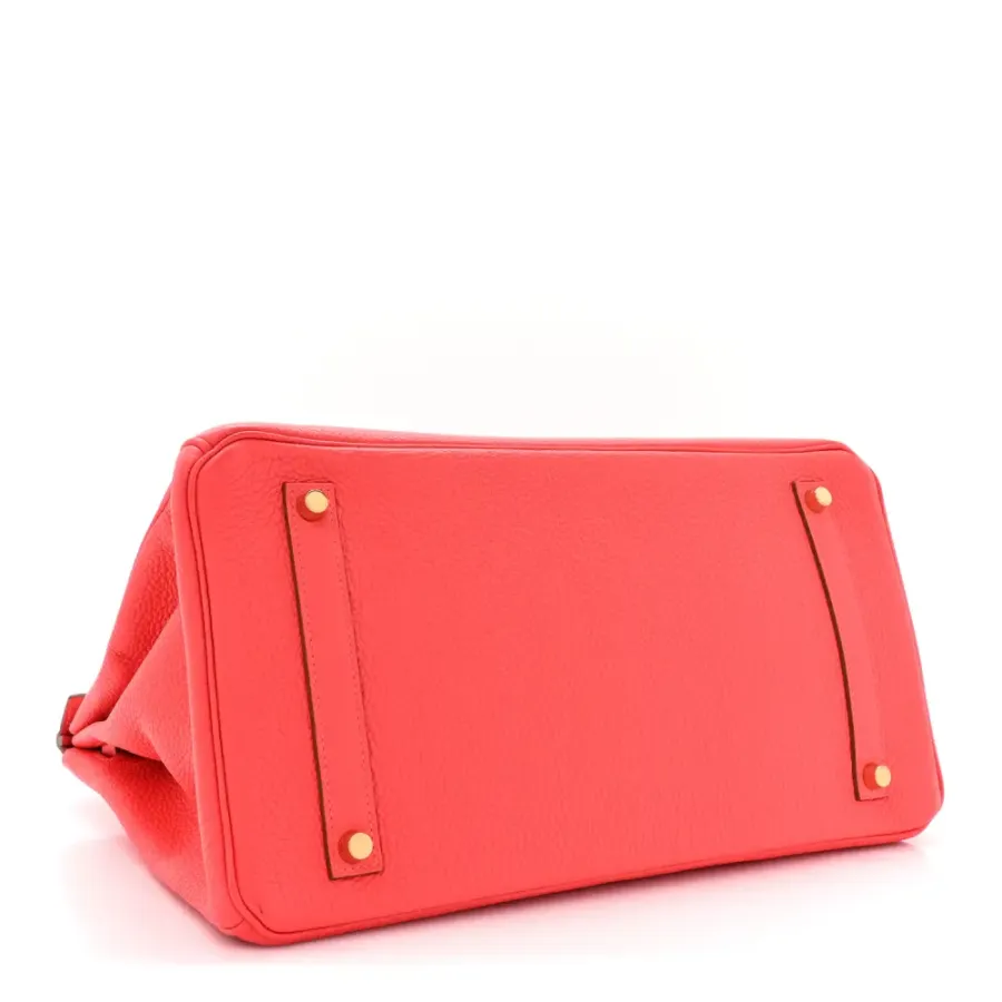 Hermès Birkin 35 Rose Jaipur Taurillon Clemence Leather Gold Hardware