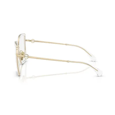 CHANEL square frame glasses light gold color size 56口-18-142