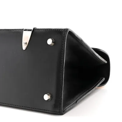 Goyard Saigon PM Black Goyardine Canvas Silver Hardware