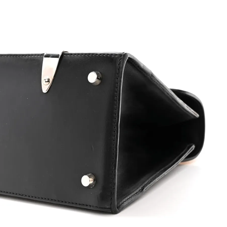 Goyard Saigon PM Black Goyardine Canvas Silver Hardware