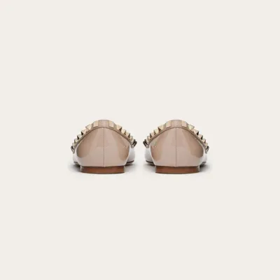VALENTINO Patent studded Flat Shoes