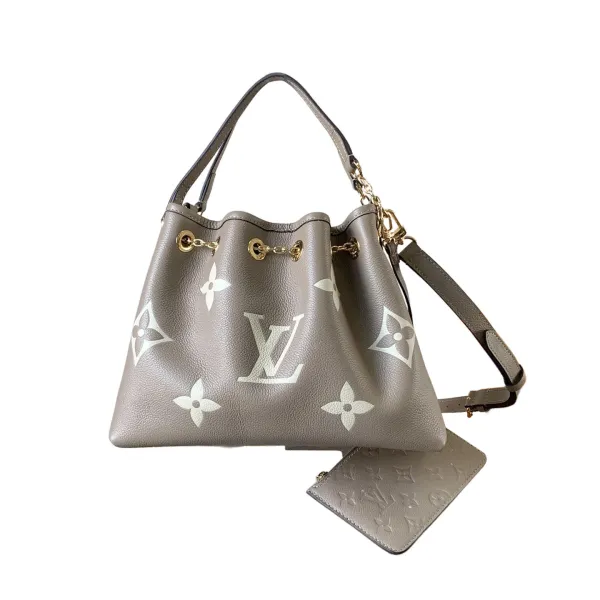 Louis Vuitton Bundle Bicolor Monogram Empreinte Cowhide Leather Tourtelle Pink/Grey Cream With Gold Hardware - Image 6