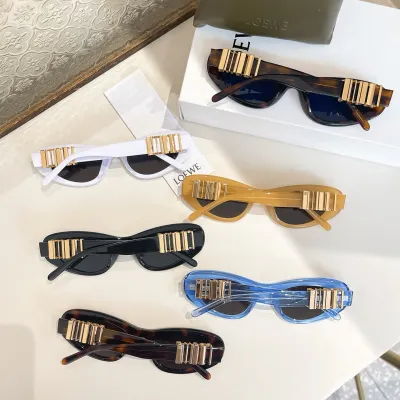 Loewe glasses orange/blue/white/black/leopard brown/leopard blue color Size 58口13-140