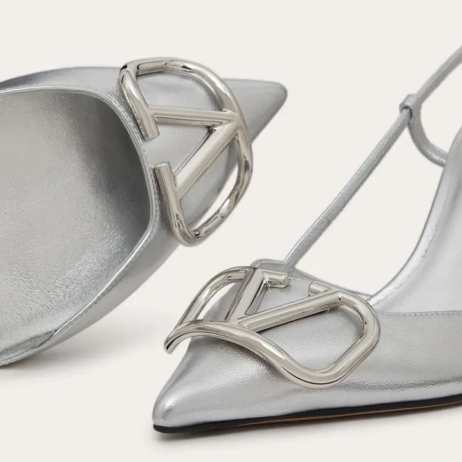 VALENTINO Laminated leather strappy Heels (8cm)