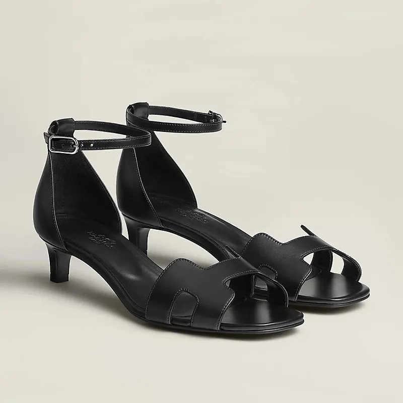 HERMES Joy Black High Heels Sandal