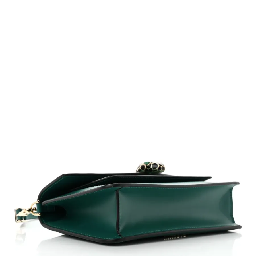 Bvlgari Small Serpenti Forever East West Shoulder Bag Mint Green Calfskin Leather Gold Hardware