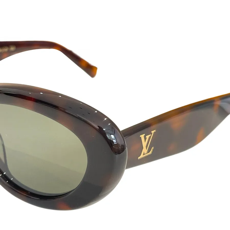Louis Vuitton Oval glasses leopard/black color Size 54口19-150