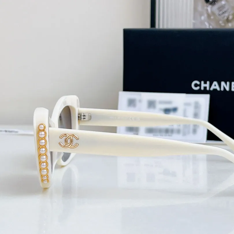 CHANEL glasses white gold color size 56口16-140
