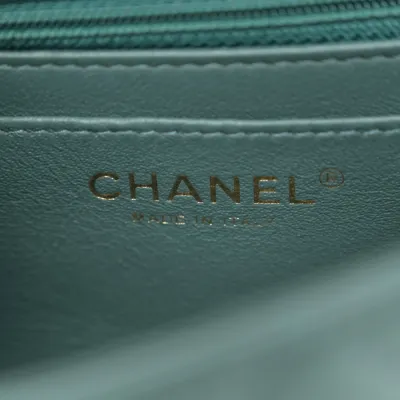 Designer Handbags | Green Quilted Mini Flap