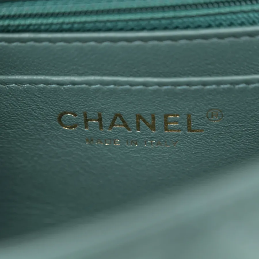 Designer Handbags | Green Quilted Mini Flap