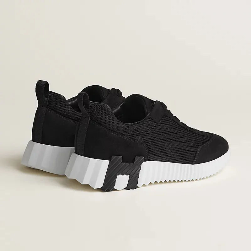 HERMES Black Sneakers Bouncing Sports Shoes