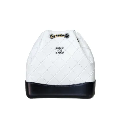 Chanel Black / Blue / White / Pink / Milk tea color Quilted Leather Backpacks