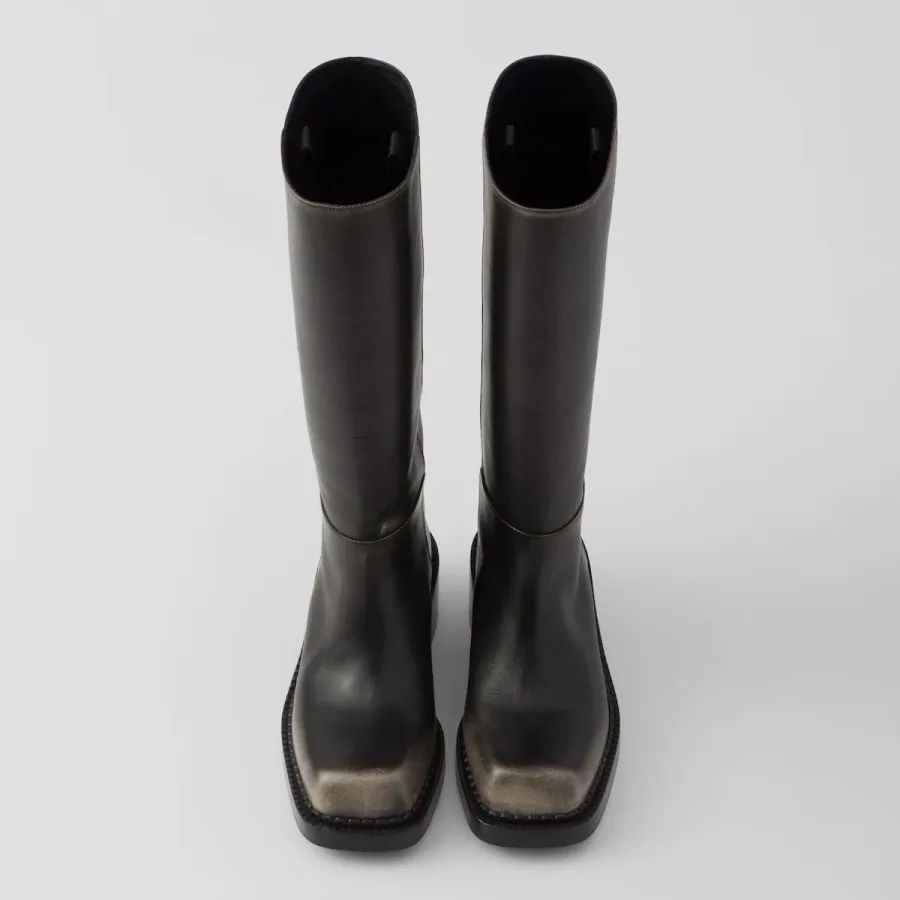 PRADA Leather long boots