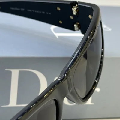 DIOR square frame glasses black/white color Size 61口15-130