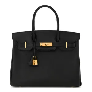 Hermès Birkin 30 Black Epsom Leather Gold Hardware
