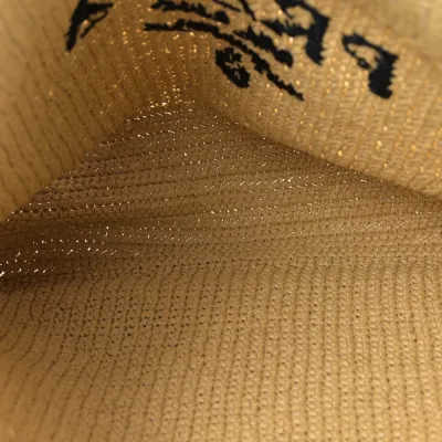 Prada Large Effect Crochet Embroidered Logo Tote Naturale Yarn Raffia