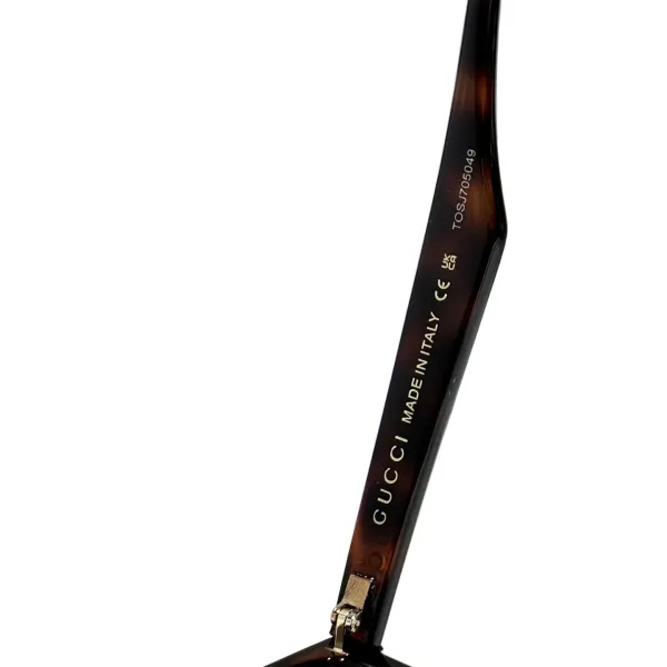 Gucci square frame glasses leopard/airy blue/black/leopard yellow color Size 55口19-145 - Image 3