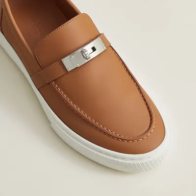 HERMES Game Brown Loafers