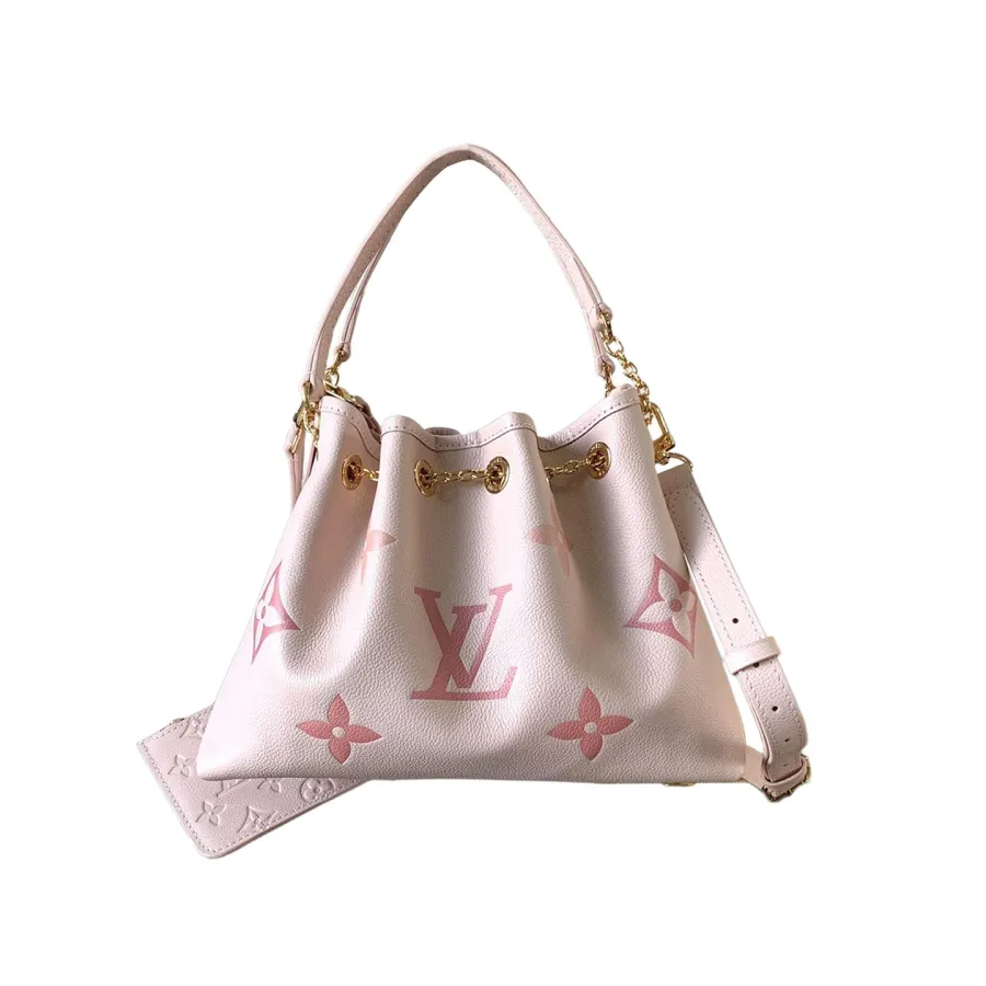 Louis Vuitton Bundle Bicolor Monogram Empreinte Cowhide Leather Tourtelle Pink/Grey Cream With Gold Hardware