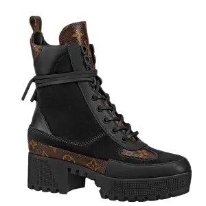 Louis Vuitton Black platform ankle boots