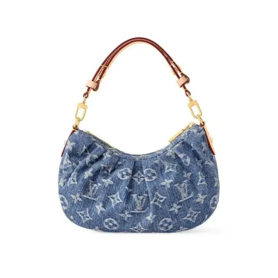 Louis Vuitton Pochette Valley Denim Blue Gold Hardware