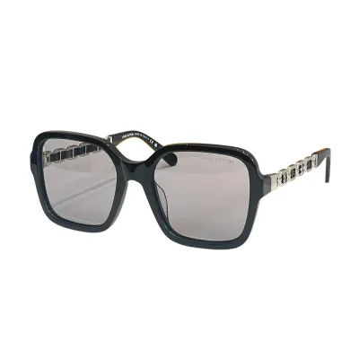 Louis Vuitton square frame glasses black gold/black silver/eggplant/purple pink/brown/sunset color Size 56口20-145