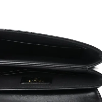 Chanel Flap Phone Holder - Small Black Quilted Lambskin