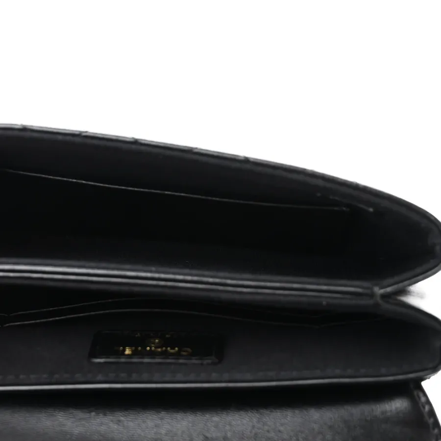 Chanel Flap Phone Holder - Small Black Quilted Lambskin