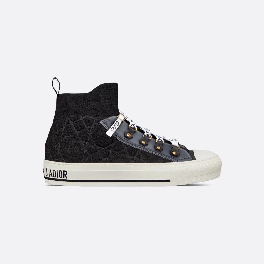 Dior black thick bottom high bang sneakers