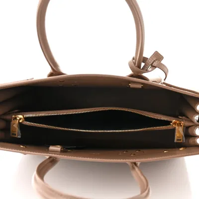 Saint Laurent Small Classic Sac De Jour Dark Cappuccino Smooth Calfskin Leather