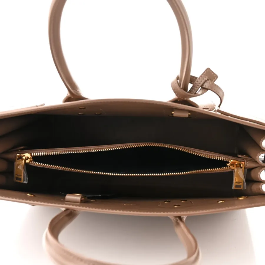 Saint Laurent Small Classic Sac De Jour Dark Cappuccino Smooth Calfskin Leather