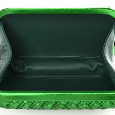 Bottega Veneta Mini Intrecciato Knot on Strap Metallic Envy Calfskin Leather