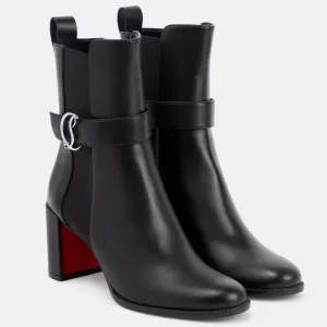 Christian Louboutin Black thick soles with thick heels and bare boots