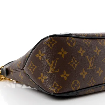 Louis Vuitton Boulogne NM PM Black Monogram Canvas Gold Hardware