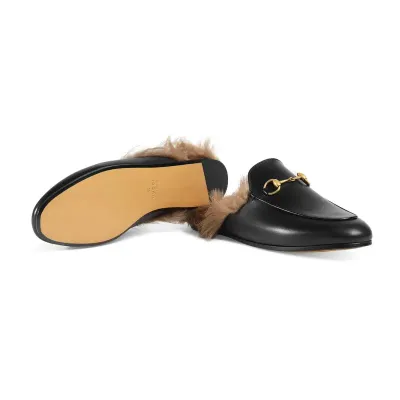 Gucci black baotou plush slippers