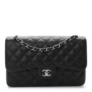 Black Quilted Caviar Designer Handbags