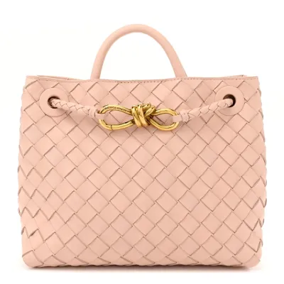 Bottega Veneta Small Intrecciato Andiamo Shoulder Bag Nude Nappa Leather