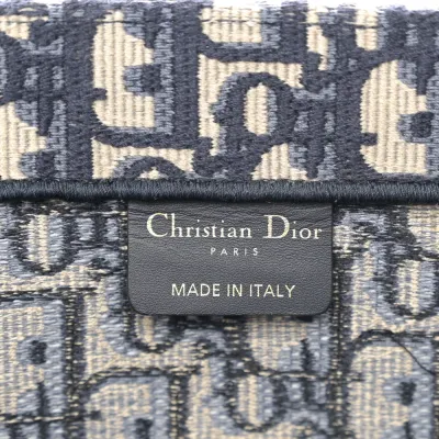 Dior Medium Book Tote Blue Multicolor Oblique Canvas