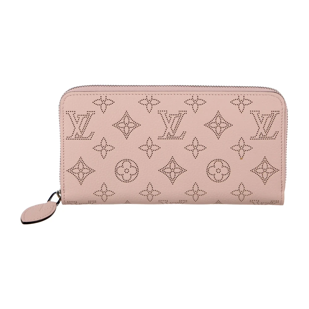 Louis Vuitton Carteira Zippy Rosa Couro Mahina Hardware Prateado