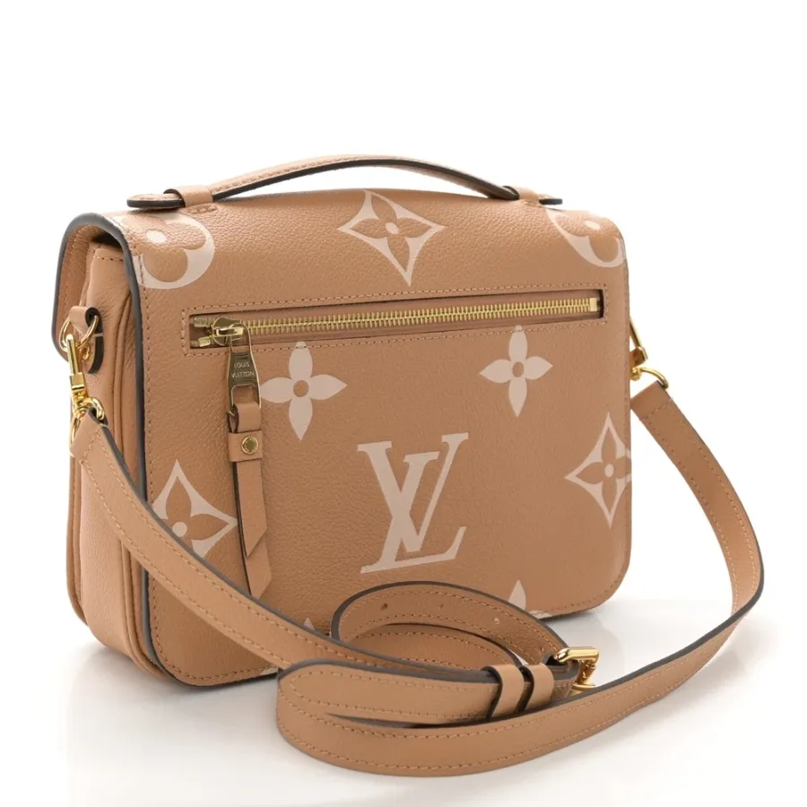 Louis Vuitton Pochette Metis PM Arizona Beige Giant Monogram Empreinte Leather Gold Hardware