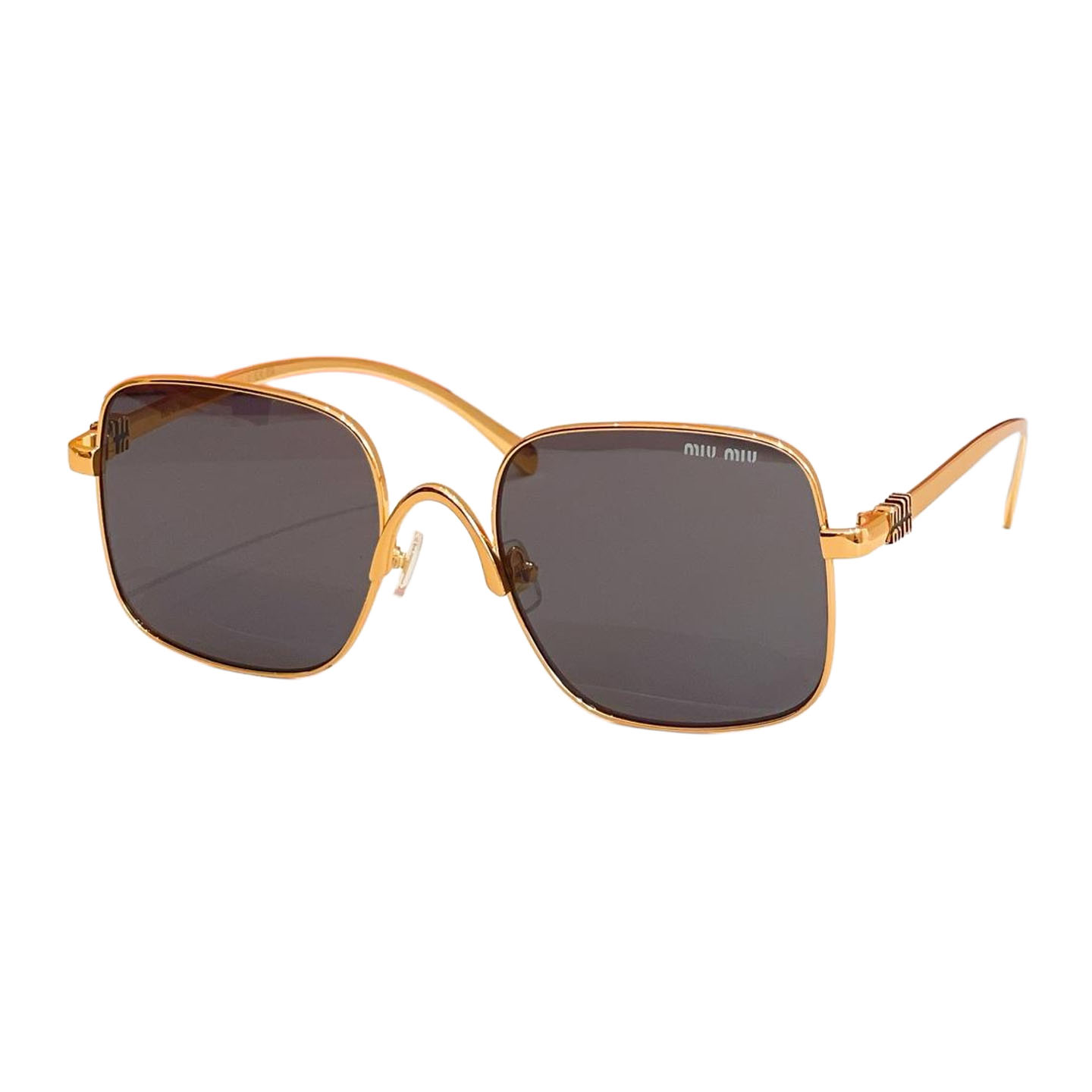 Óculos de armação quadrada Miu Miu preto dourado/laranja/cinza/marrom/fulvo/prata/azul laranja Tamanho 55口20-145